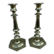 Pair of candlesticks, antique solid brass candlestick