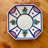 Octagonal earthenware plate