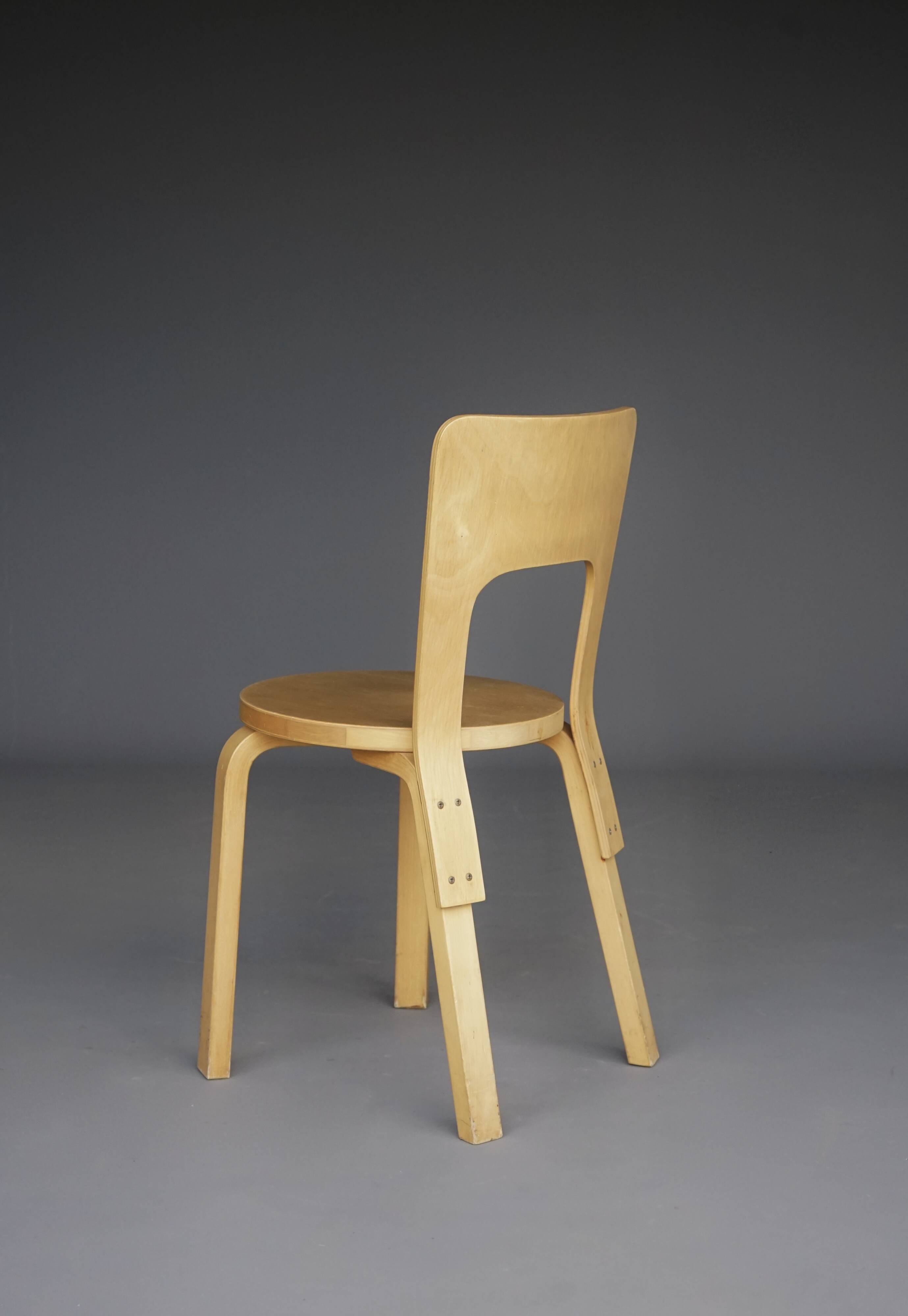 Model 66 chair by Alvar Aalto for Artek, 1980's