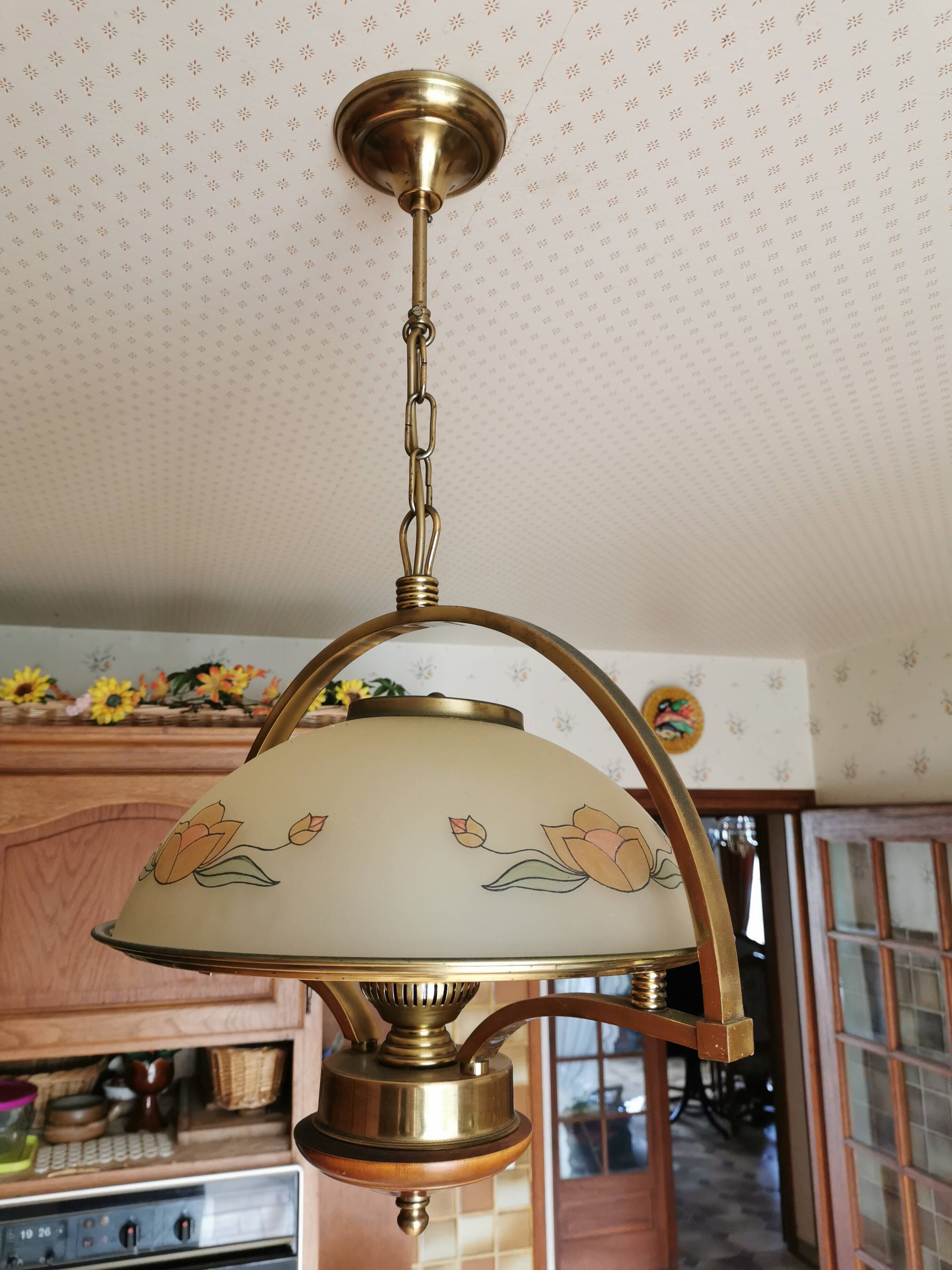 Luminaire J. P Ryckaert. Suspension. Vintage chandelier;