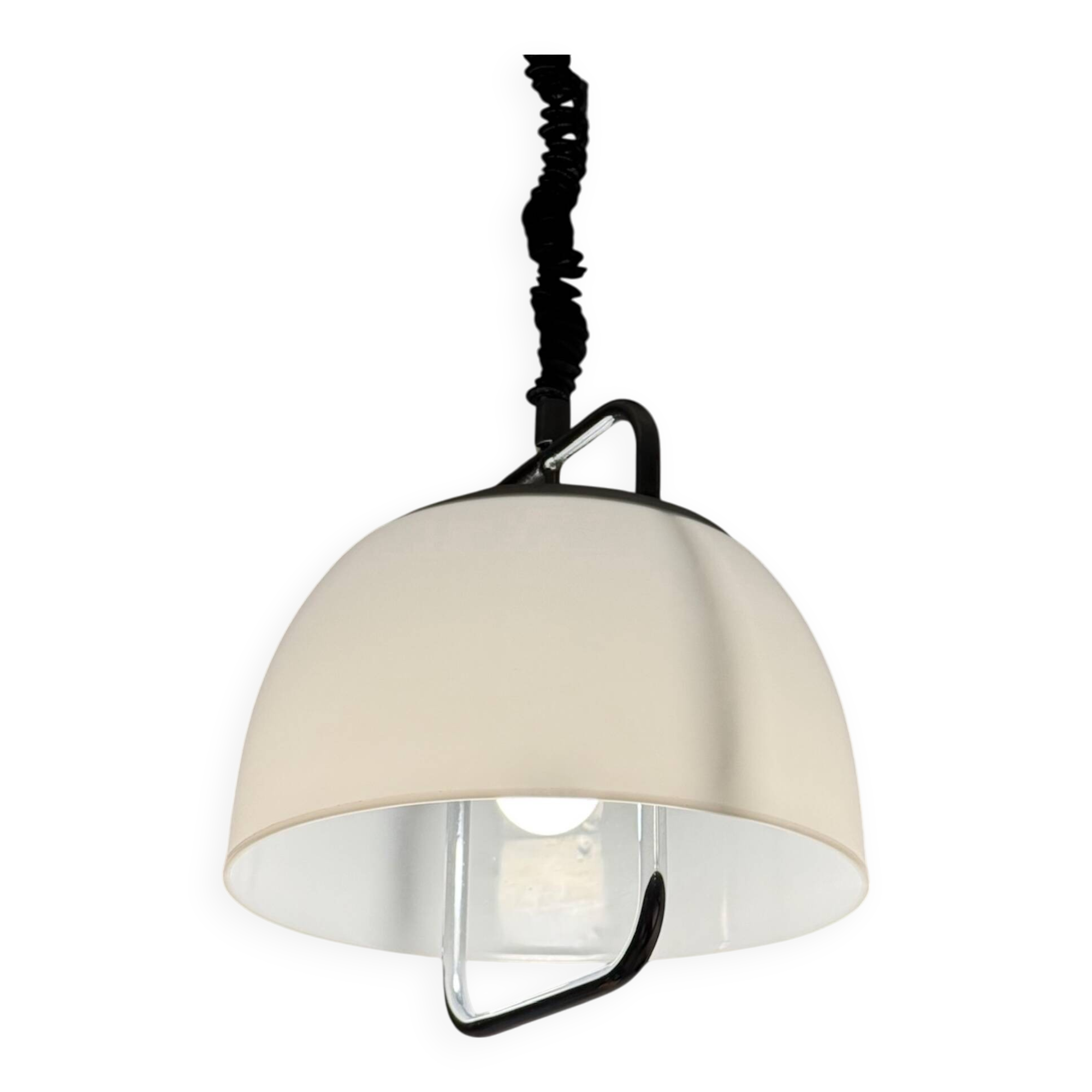 Pendant Lamp Harvey Guzzini with Large Acrylic Shade, 1970s