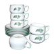 Series of 6 porcelain cups by Rosenthal GERMANY - Lacroix Green Turtle Décor