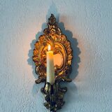Gold wall candle holder