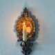 Gold wall candle holder