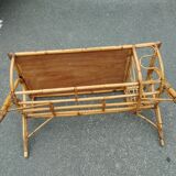 Vintage antique rattan coffee table
