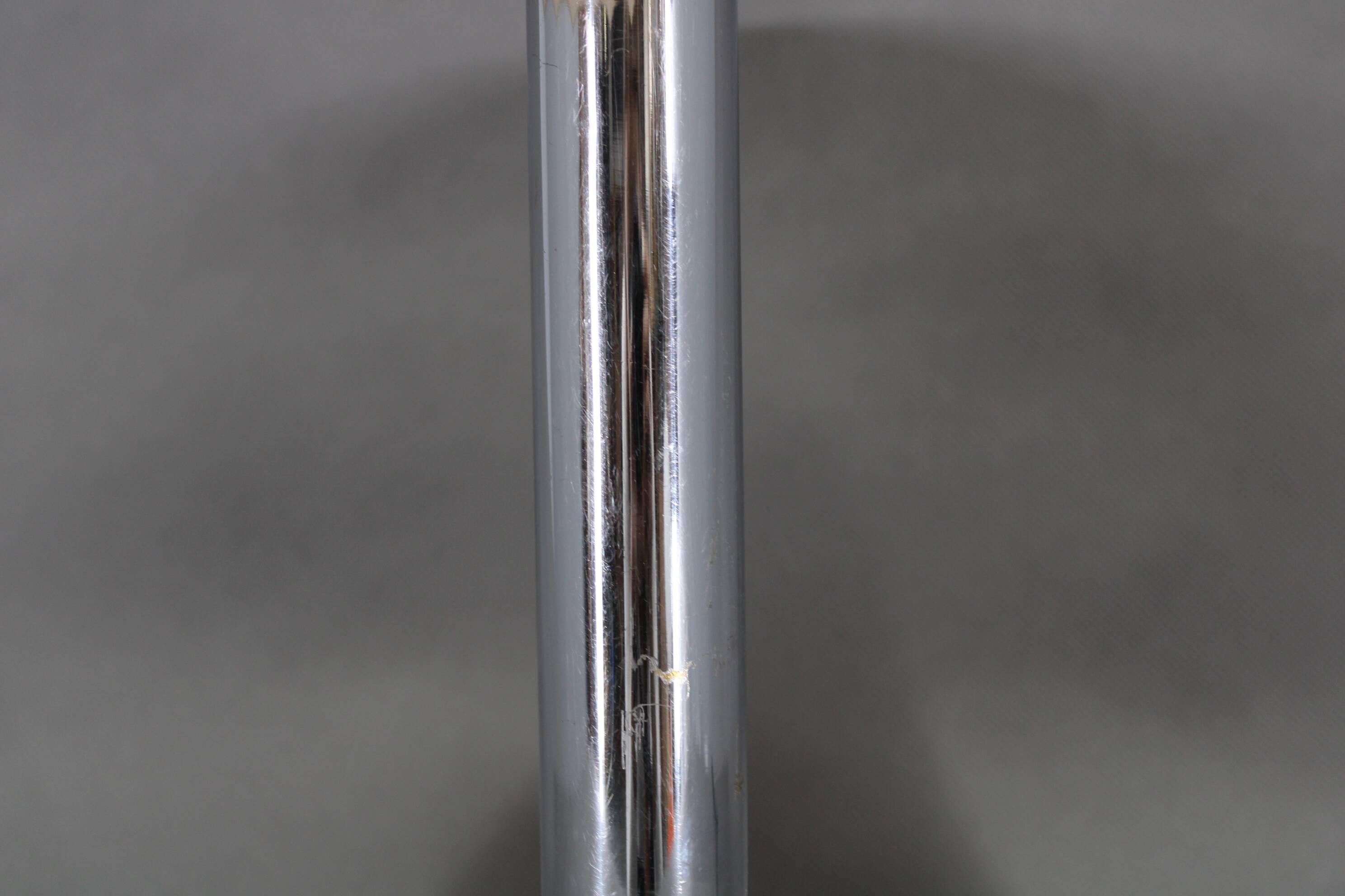 Czechoslovak Art Deco chrome table lamp with marbled glass, 1930s