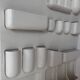Vintage wall storage system in matte white ABS, Italy 1970s.