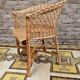 Fauteuil osier rotin 1960 vintage