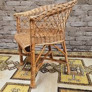 Vintage 1960s wicker rattan armchair