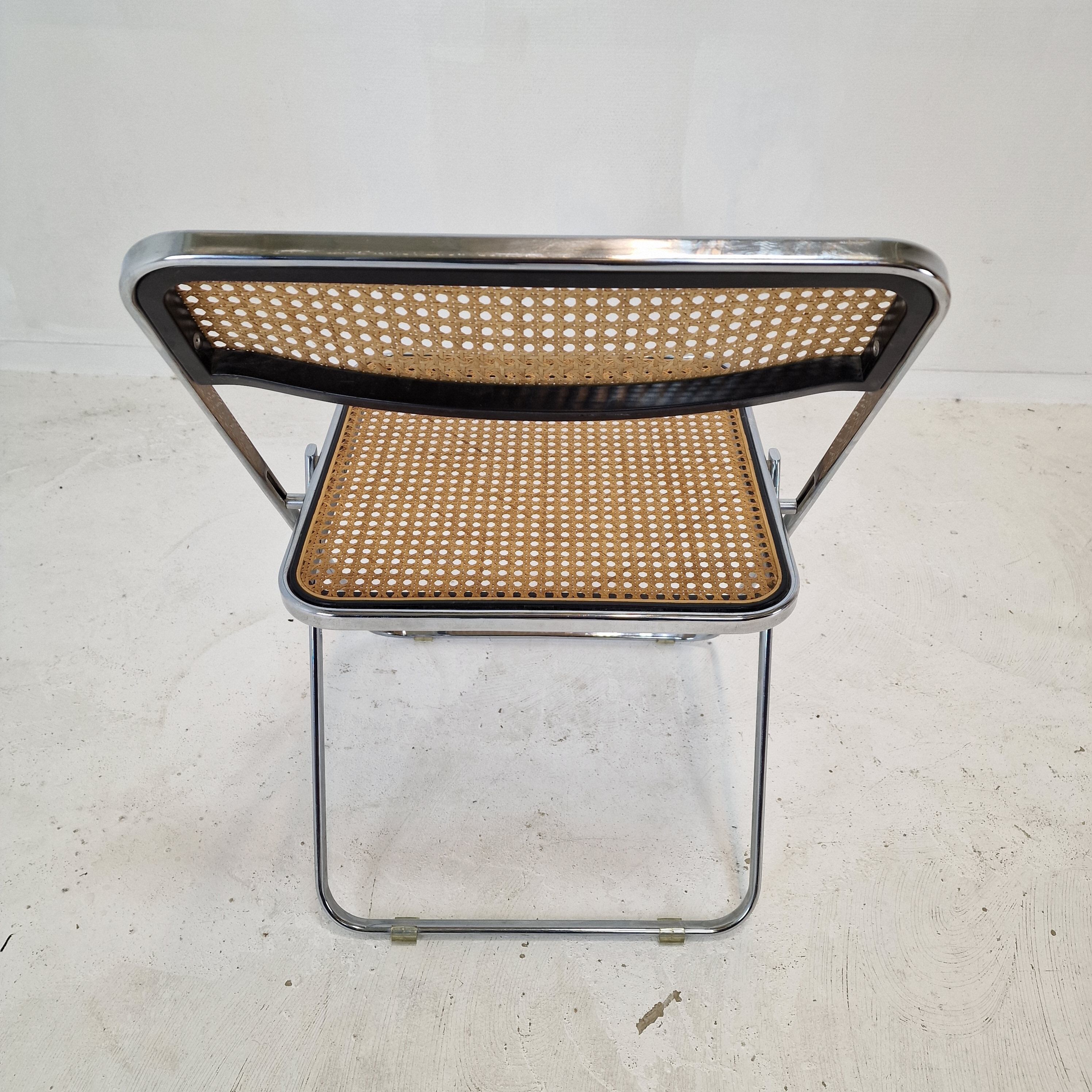 Italian pair of "Elios" folding chairs by Colle d'Elsa, 1980's