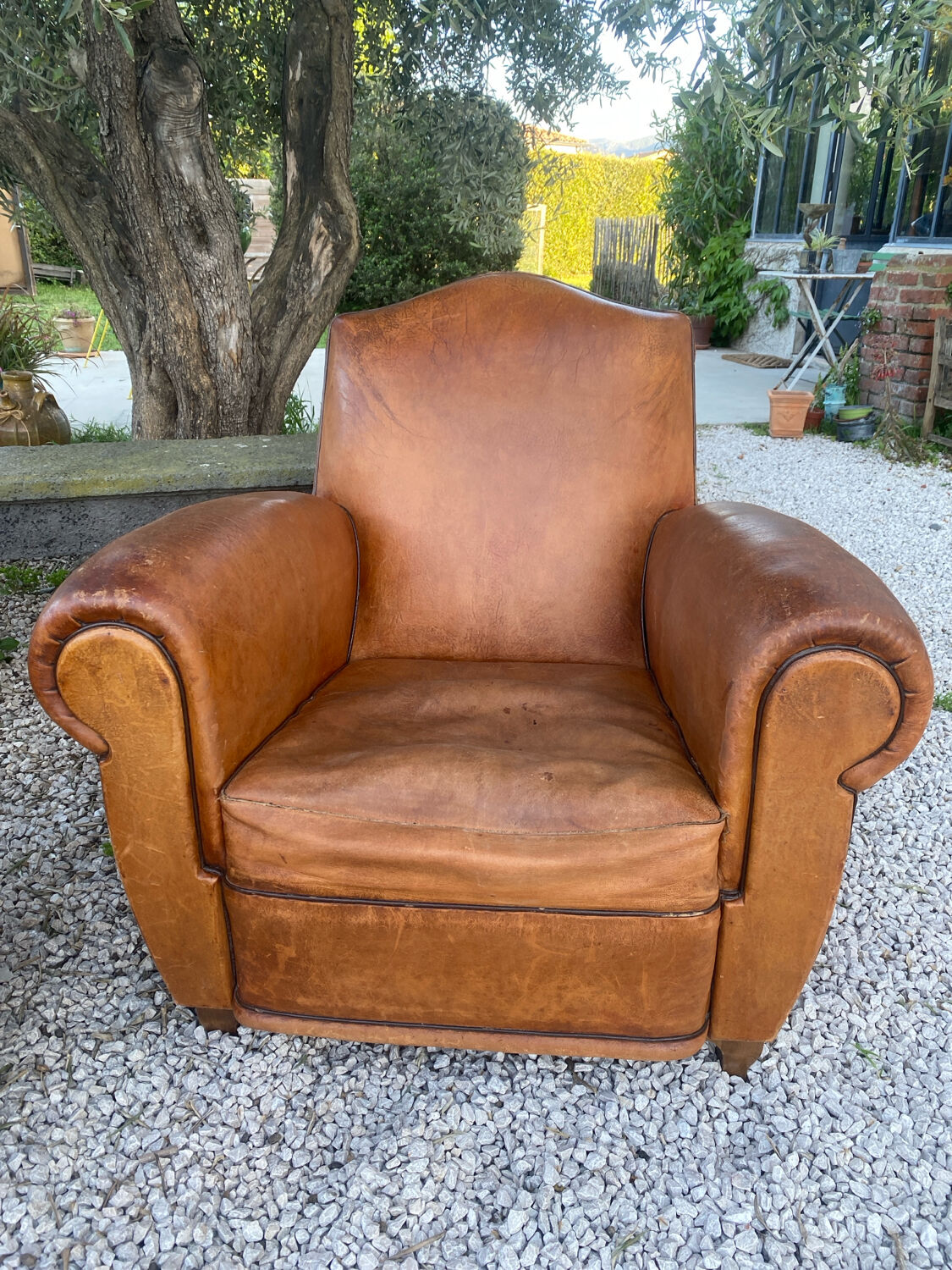 Pair of club armchairs