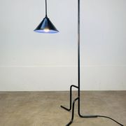 Tripod reading lamp, wrought iron, industrial style, handmade.