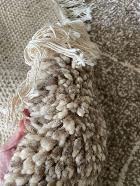 Carpet blessed ouarain speckled beige 254 x 146 cm