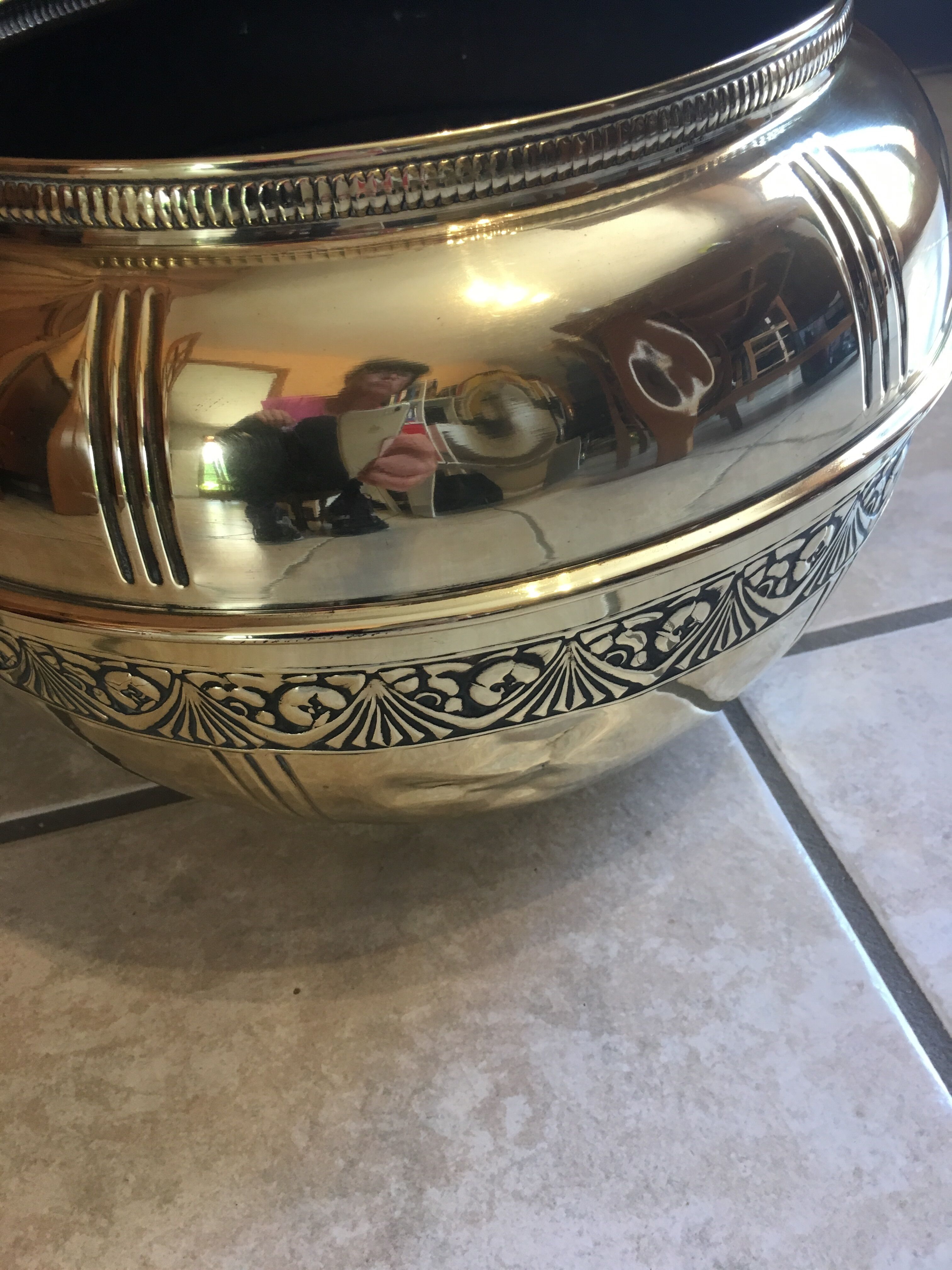 Brass pot cover