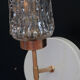 Pair of wall sconces torch torch tulip transparent molded glass