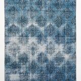 4x7 Shades Of Blue Classic Vintage Rug, 112x205Cn