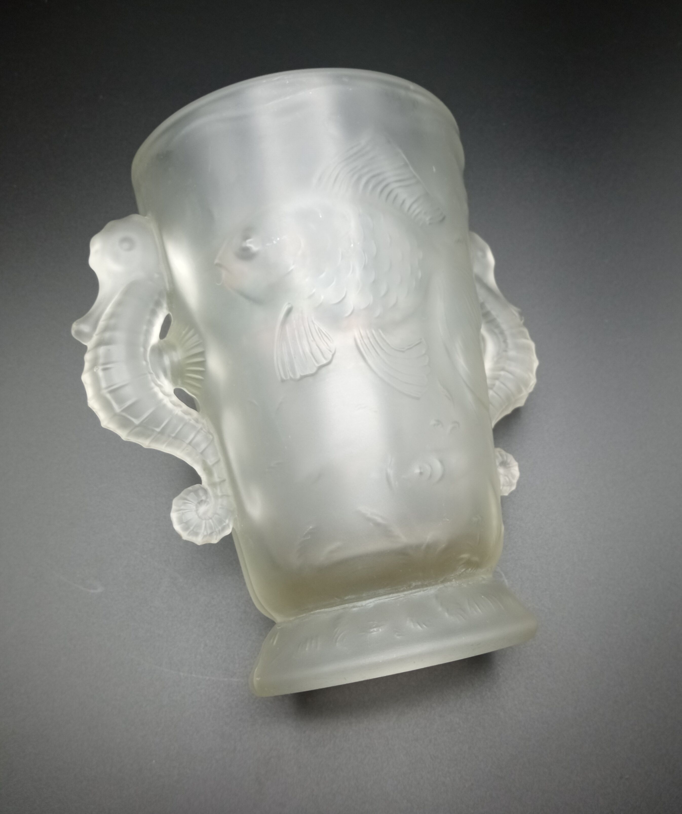 Pressed glass vase