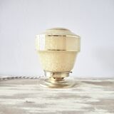 Clichy glass table lamp with golden border