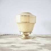 Clichy glass table lamp with a golden trim