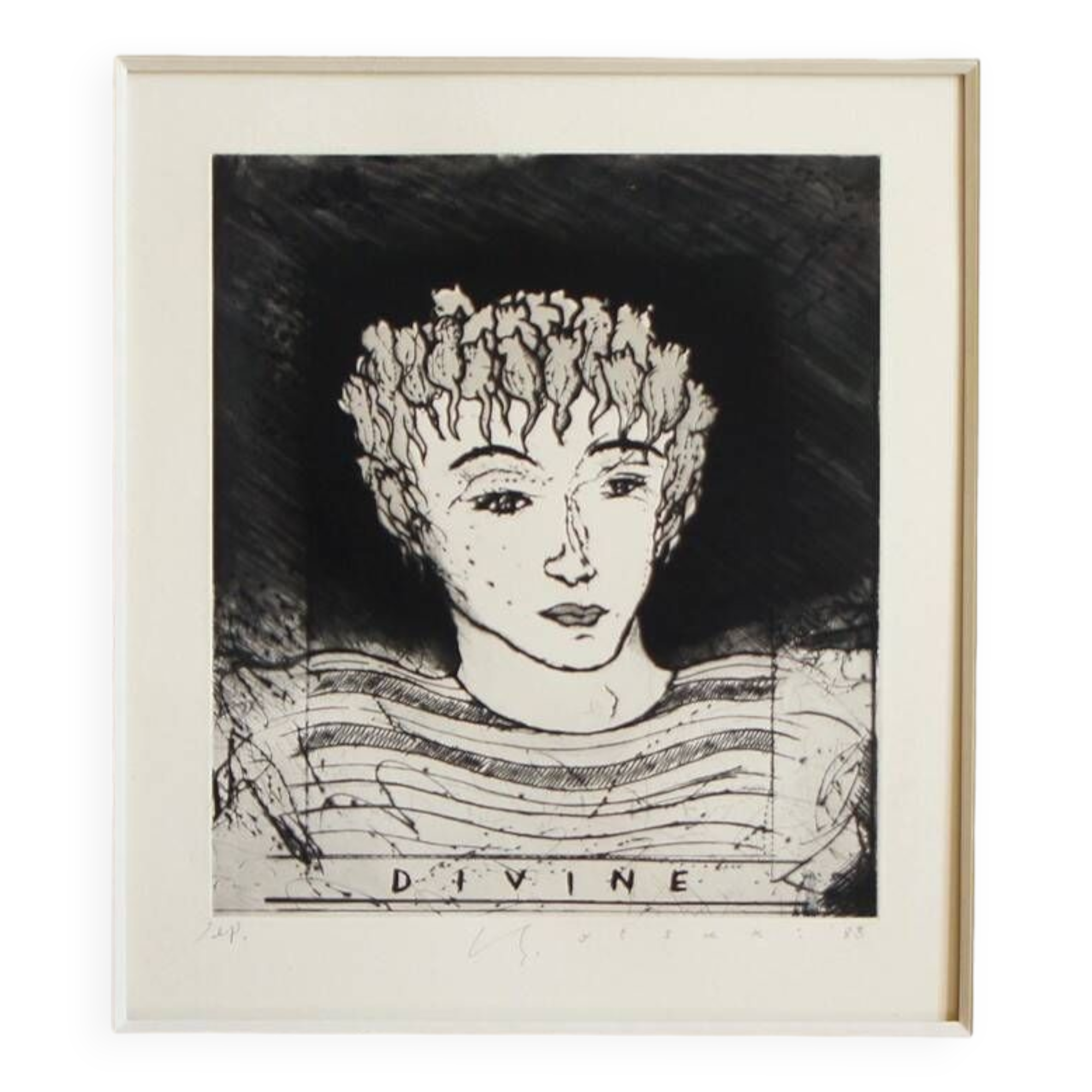 Yujiro OTSUKI (1948-), original signed print, 1983