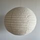 Hanging lamp in rattan and round japanese natural linen d:50