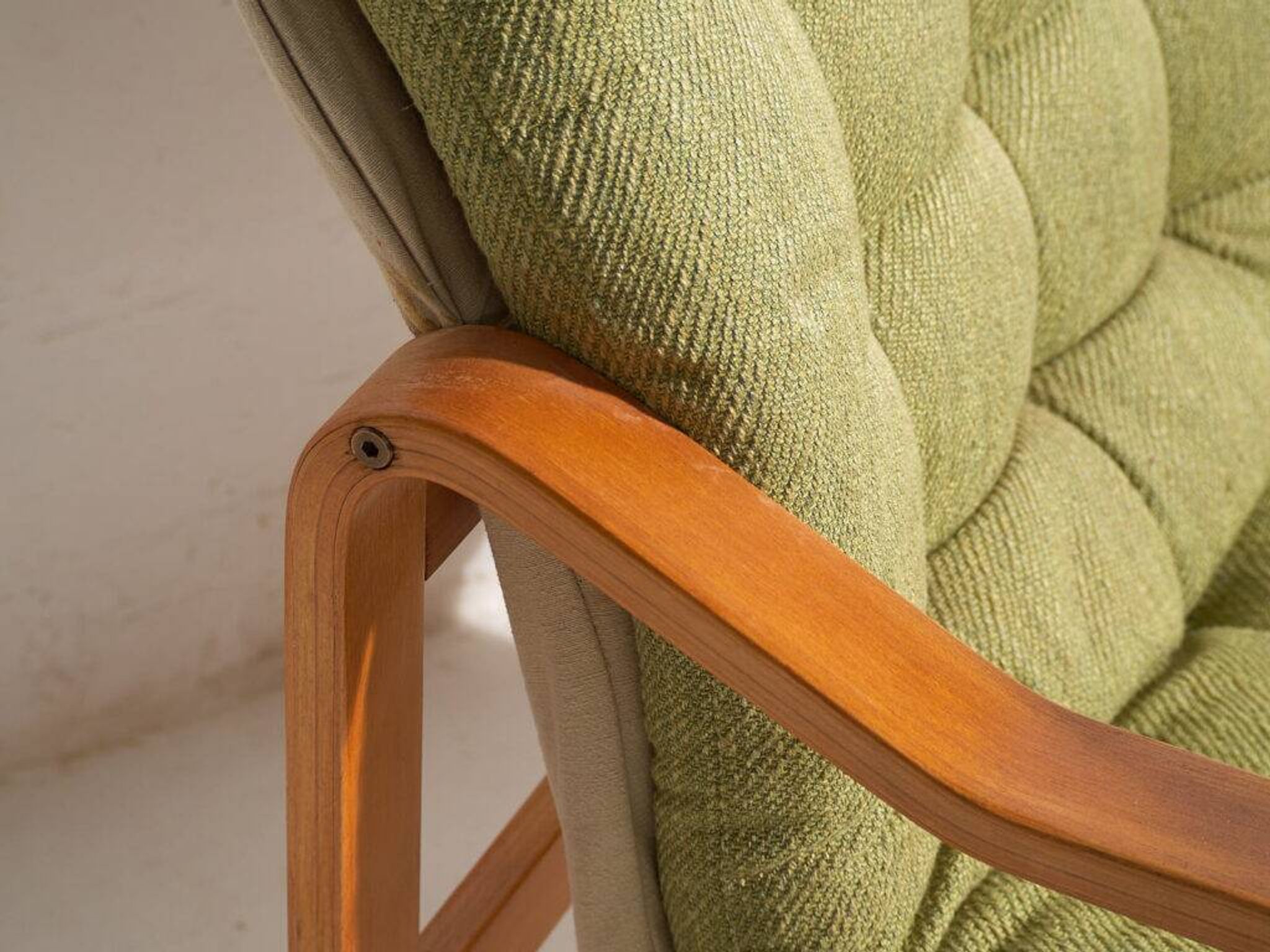 Vintage olive green armchair (c.1950) #80