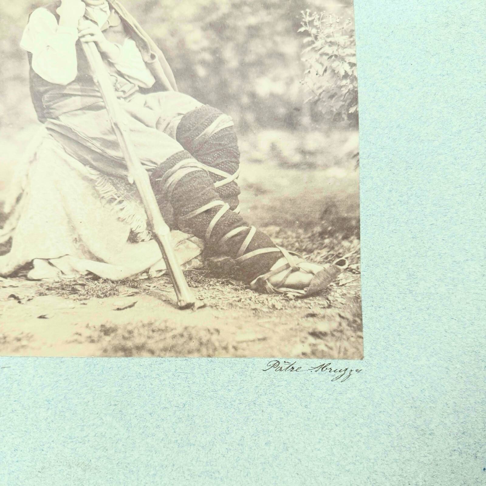 Photo album mounted on Pâtre cardboard in the Abruzzo region, 19th century.