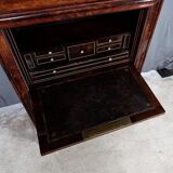 Small Secretary in Burl Mahogany Veneer, Restoration Period – Early 19th Century