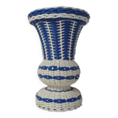 Vase médicis en scoubidou vintage