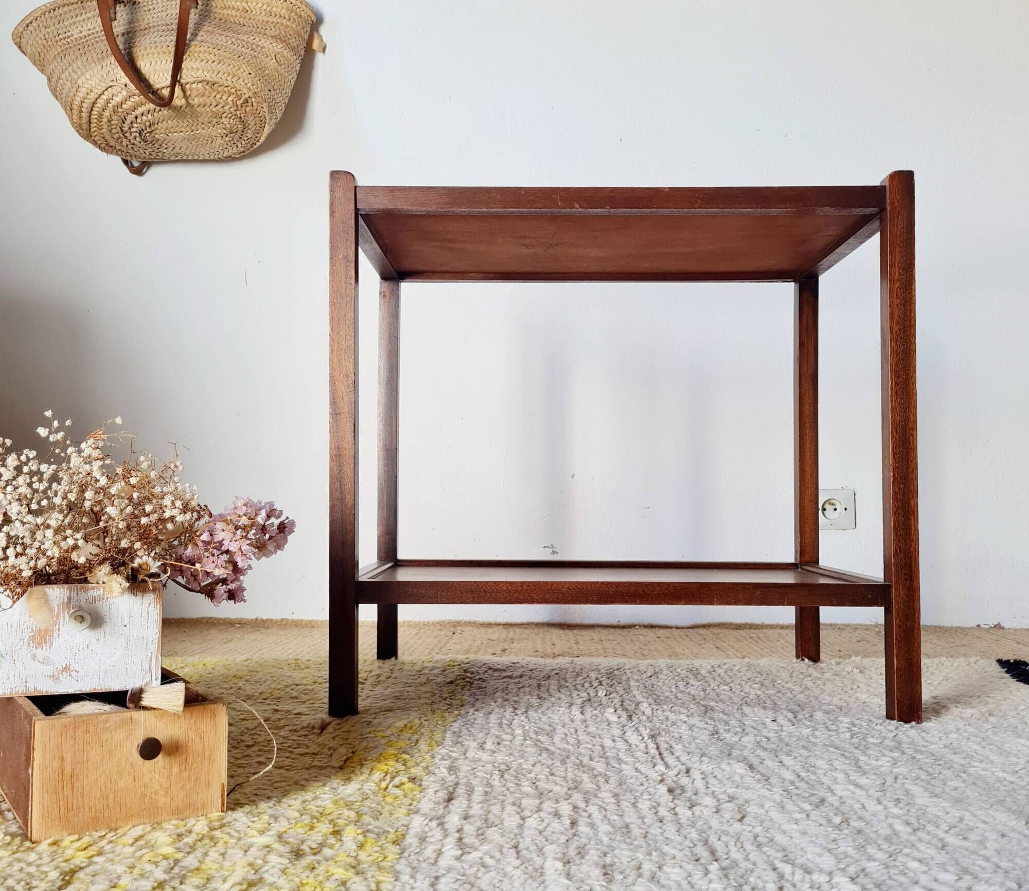 Small antique wooden side table