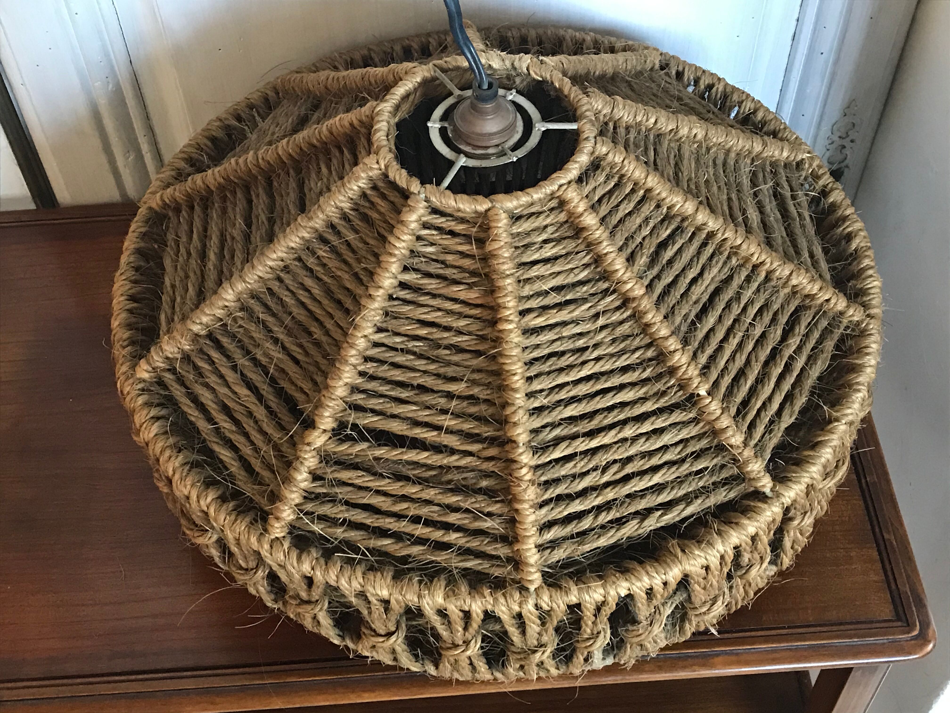 Vintage rope pendant lamp