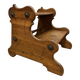 Small library step stool in oak from the 19th century.