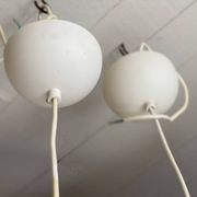 Paire de suspension opaline vintage 1970 forme cigare
