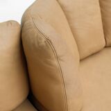 Vintage DS-800 “Biscuit” sofa by De Sede – beige leather 1970s