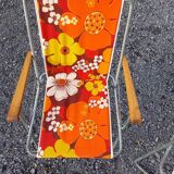 2 folding armchairs camping or beach vintage 70