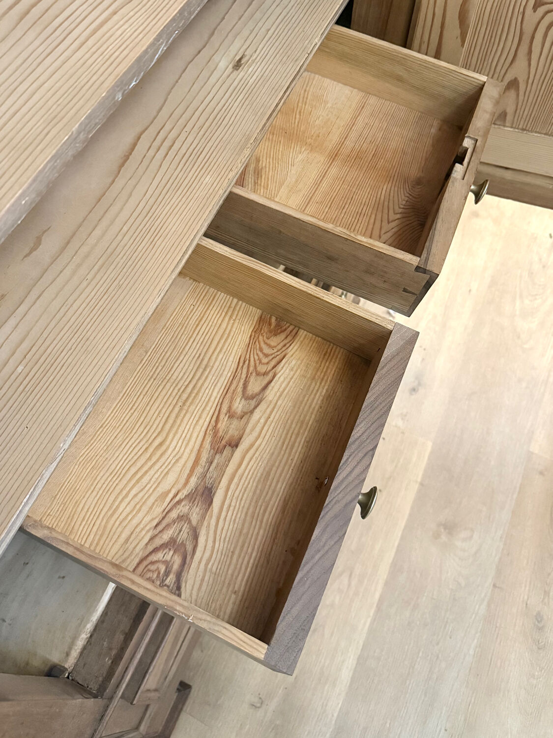 Walnut Bonnetière wardrobe