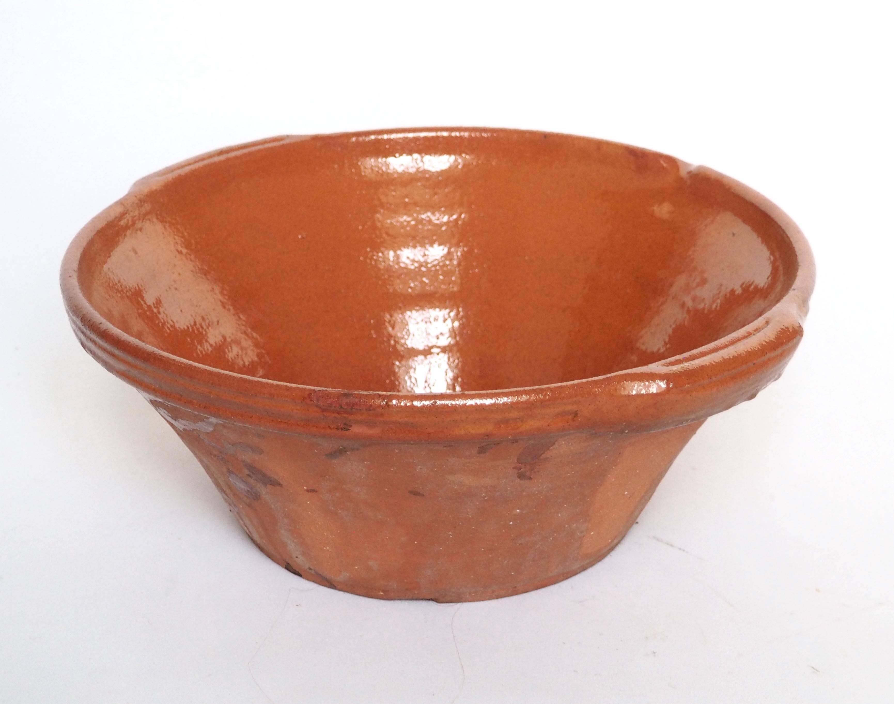 Enamelled terracotta salad bowl