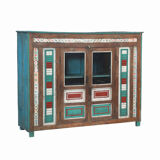 Sideboard cupboard patina old teak india 187x54x153cm