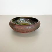 Ceramic studio pottery bowl shell element by gerhard liebenthron, germany, 1970s