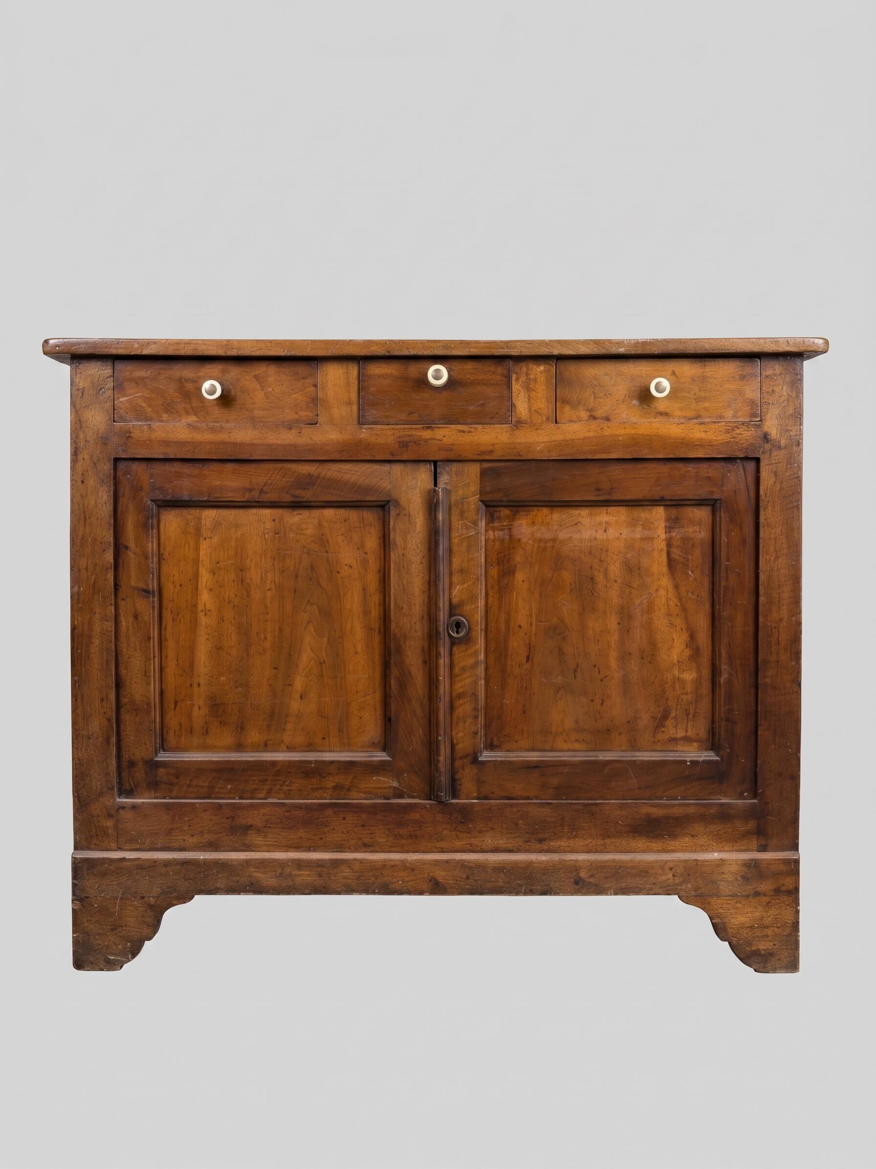 Antique solid wood sideboard with 3 drawers – Rustic/country furniture
