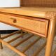 Vintage 80s rattan bedside table