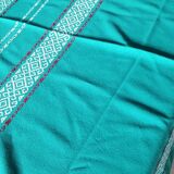 Tablecloth and 8 matching towels Old Green Basque