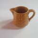 Vintage digoin sarreguemines pitcher in slip in yellow numbered woven basket pattern