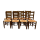 Series of eight mulched chairs
