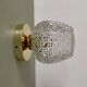 Vintage glass globe wall or ceiling light with diamond point.