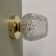 Vintage glass globe wall or ceiling light with diamond point.