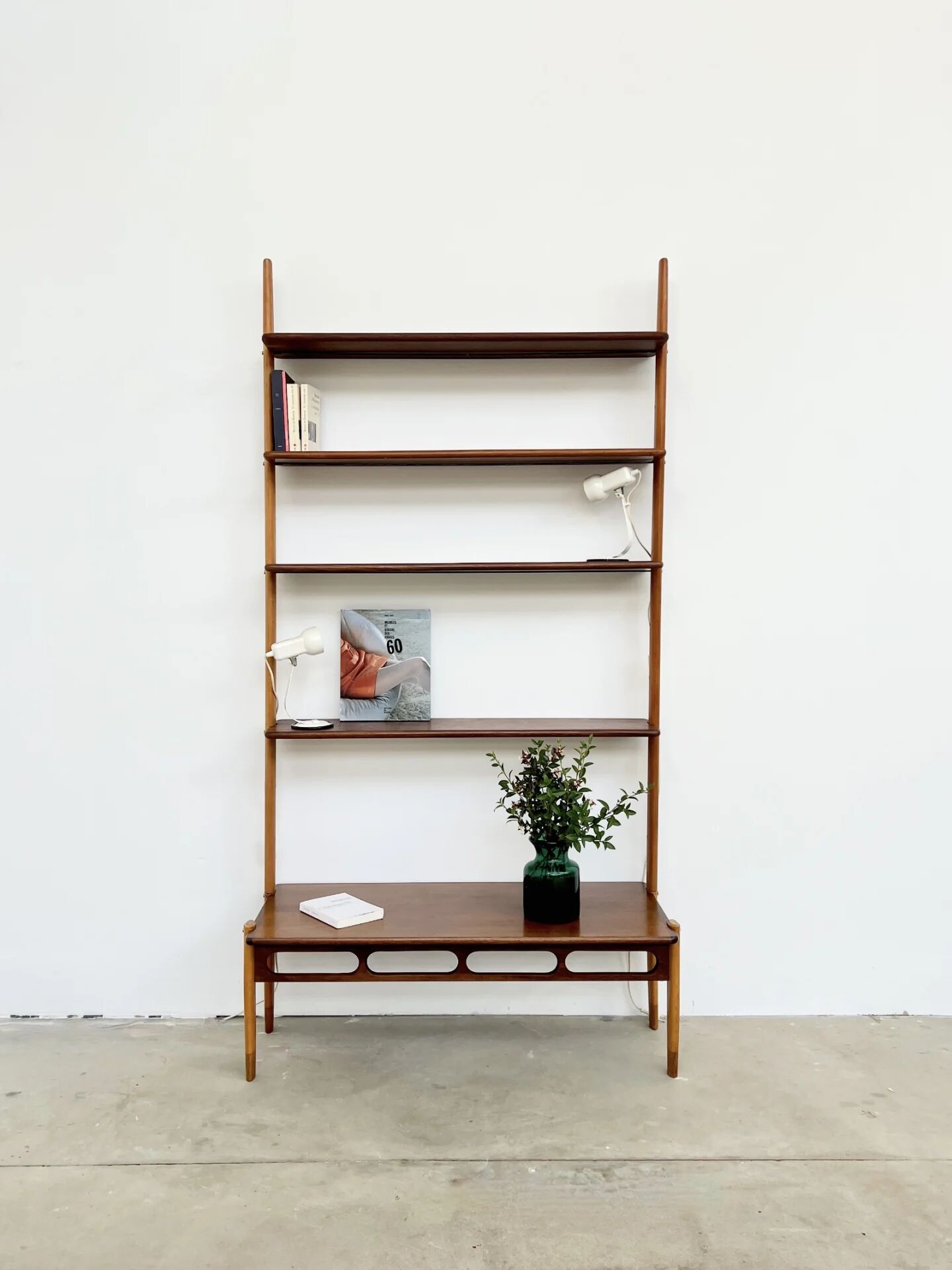 Wall system William Watting for Scanflex in teak and beech — 1960