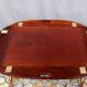 George III mahogany dessert table with 4 folding oval sides