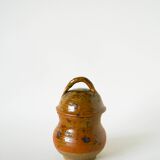 Glazed stoneware coffee service consisting of a coffee pot and 5 cups.