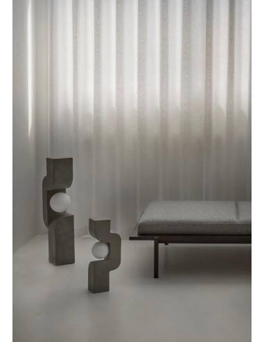 Lampe de table, lampe à poser, modèle Mini - Gris foncé, en céramique, œuvre contemporaine.